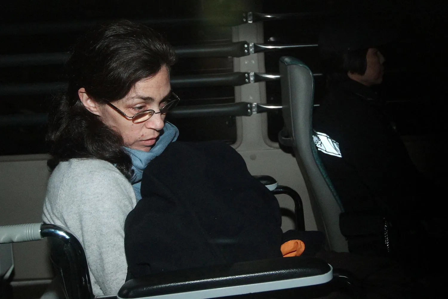 Nancy Kissel in a prison van