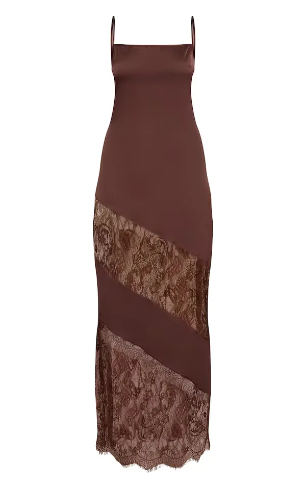 Pretty Little Thing chocolate brown dress