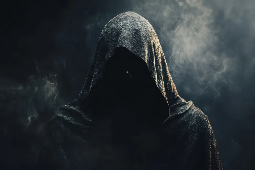 Stock image of ghostly monk