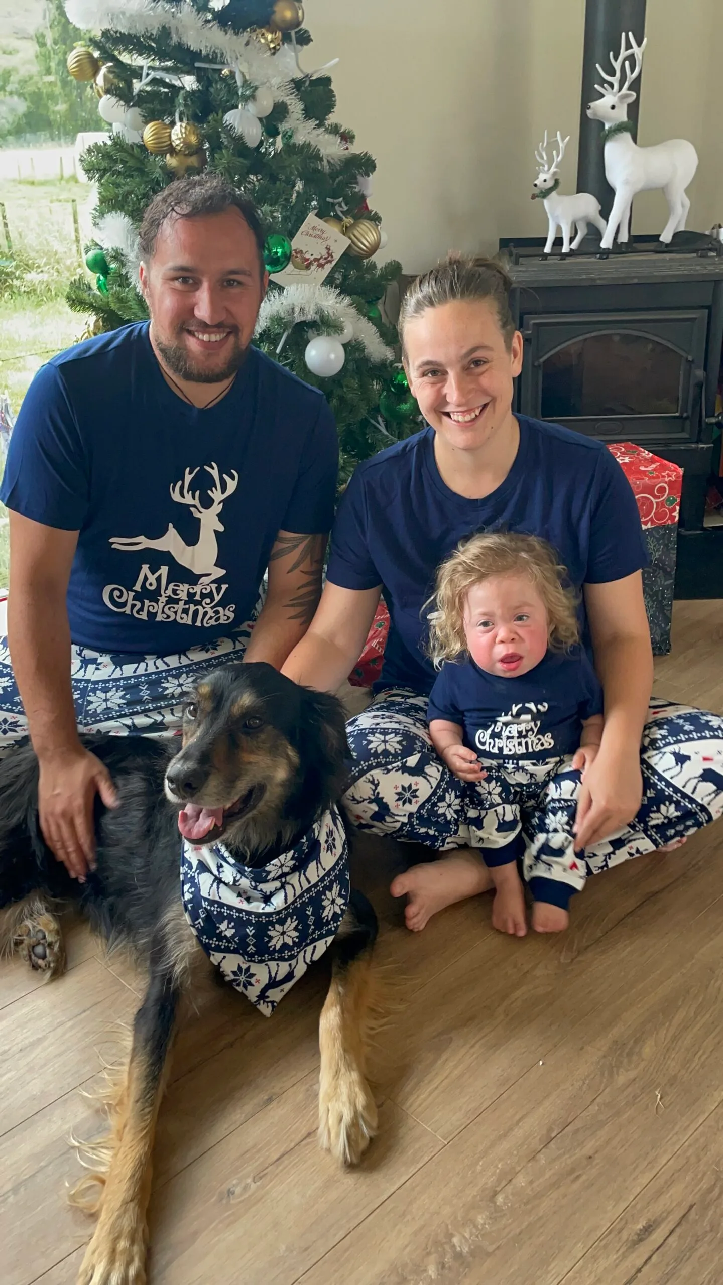 family photo at christmas