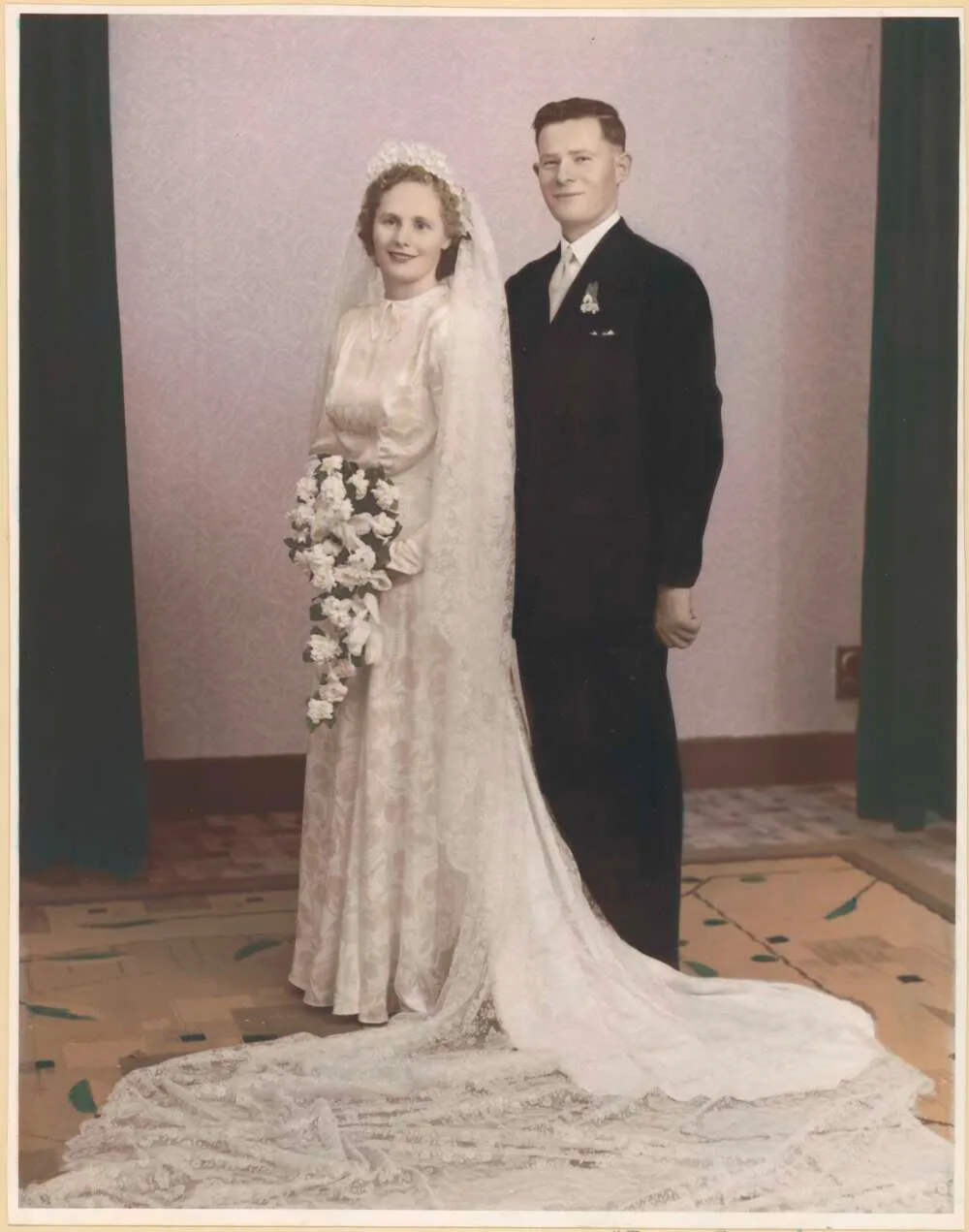 bride and groom in 1951