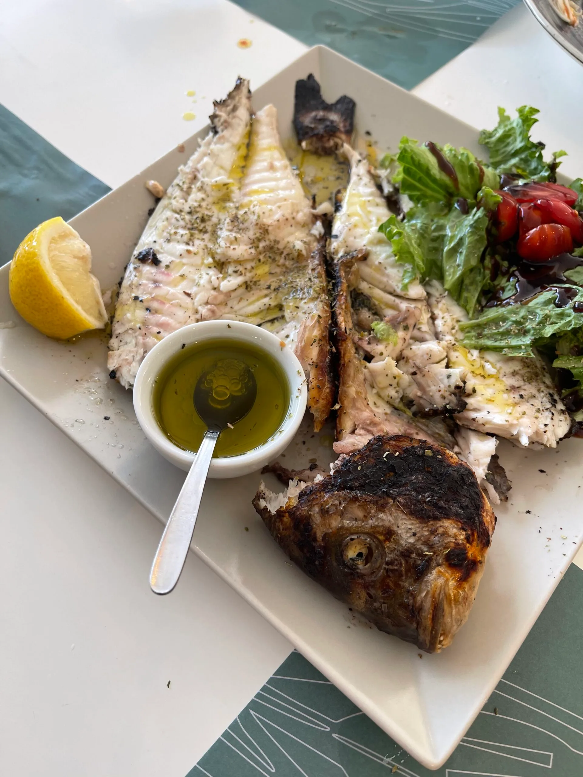 Image of grilled fish in greece