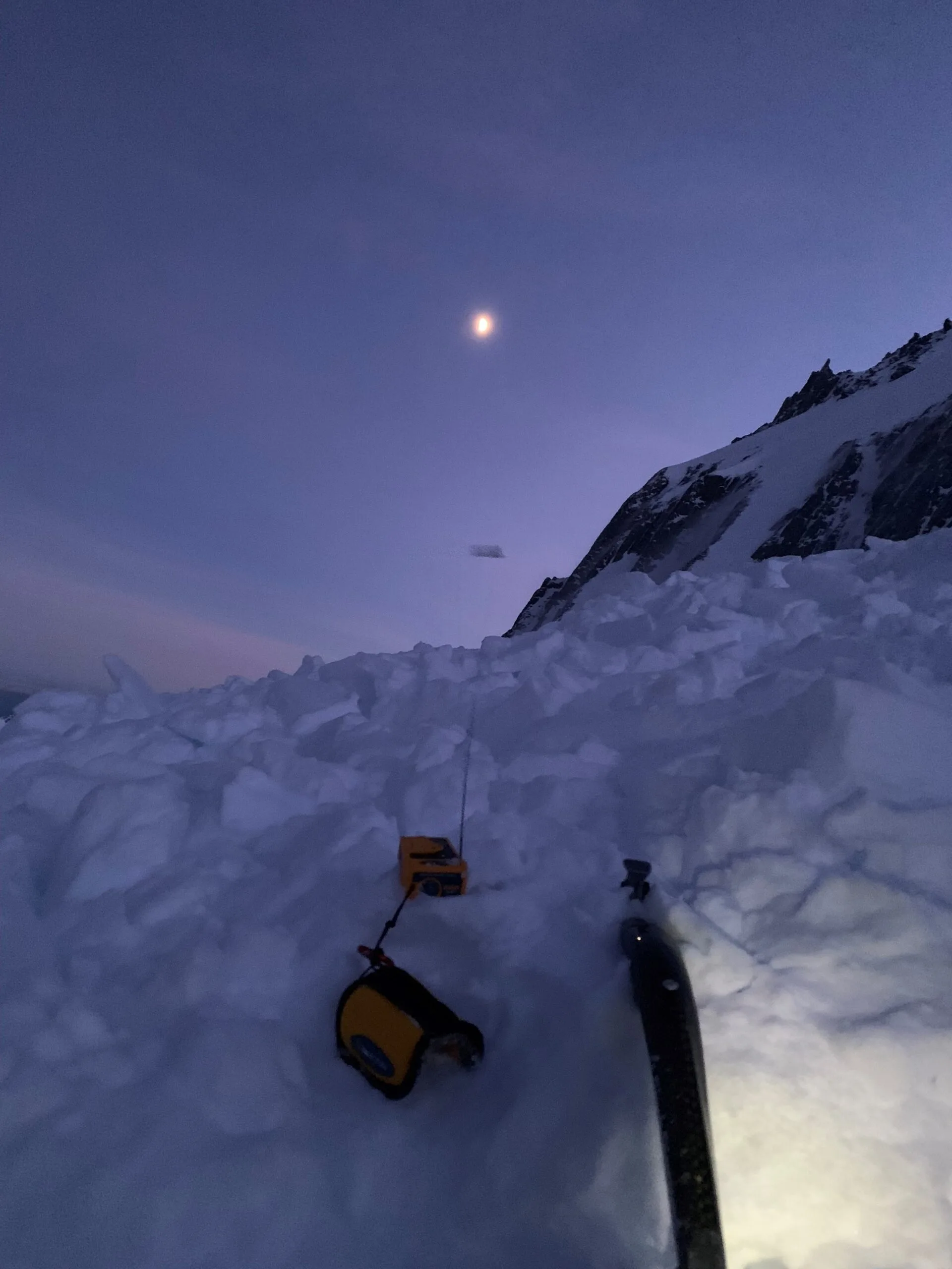 Image of woman buried in snow