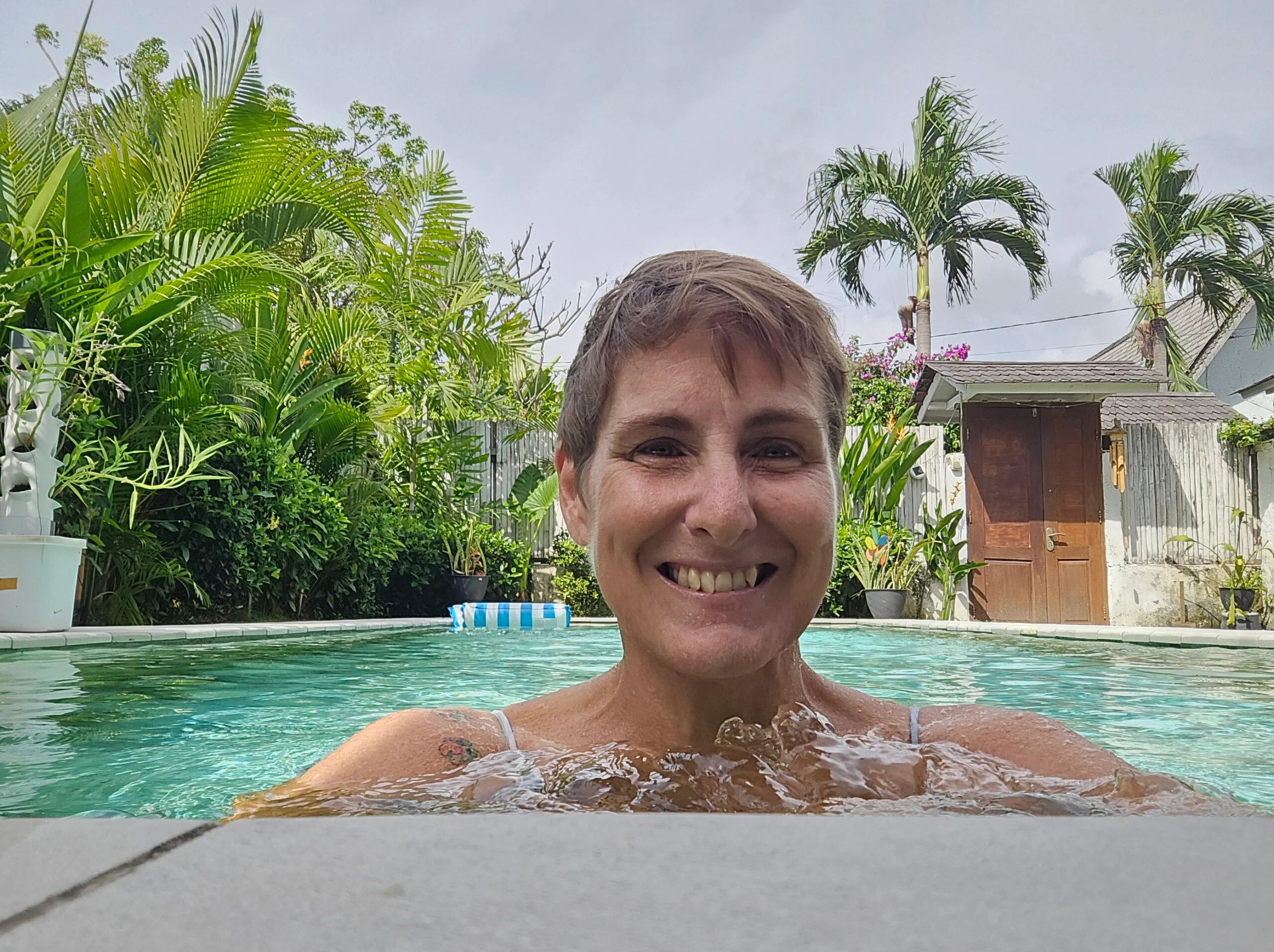 woman in pool 