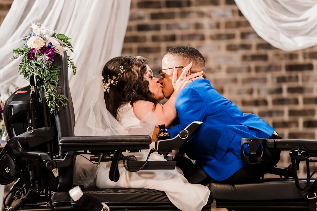 Jay and Pamela on wedding day
