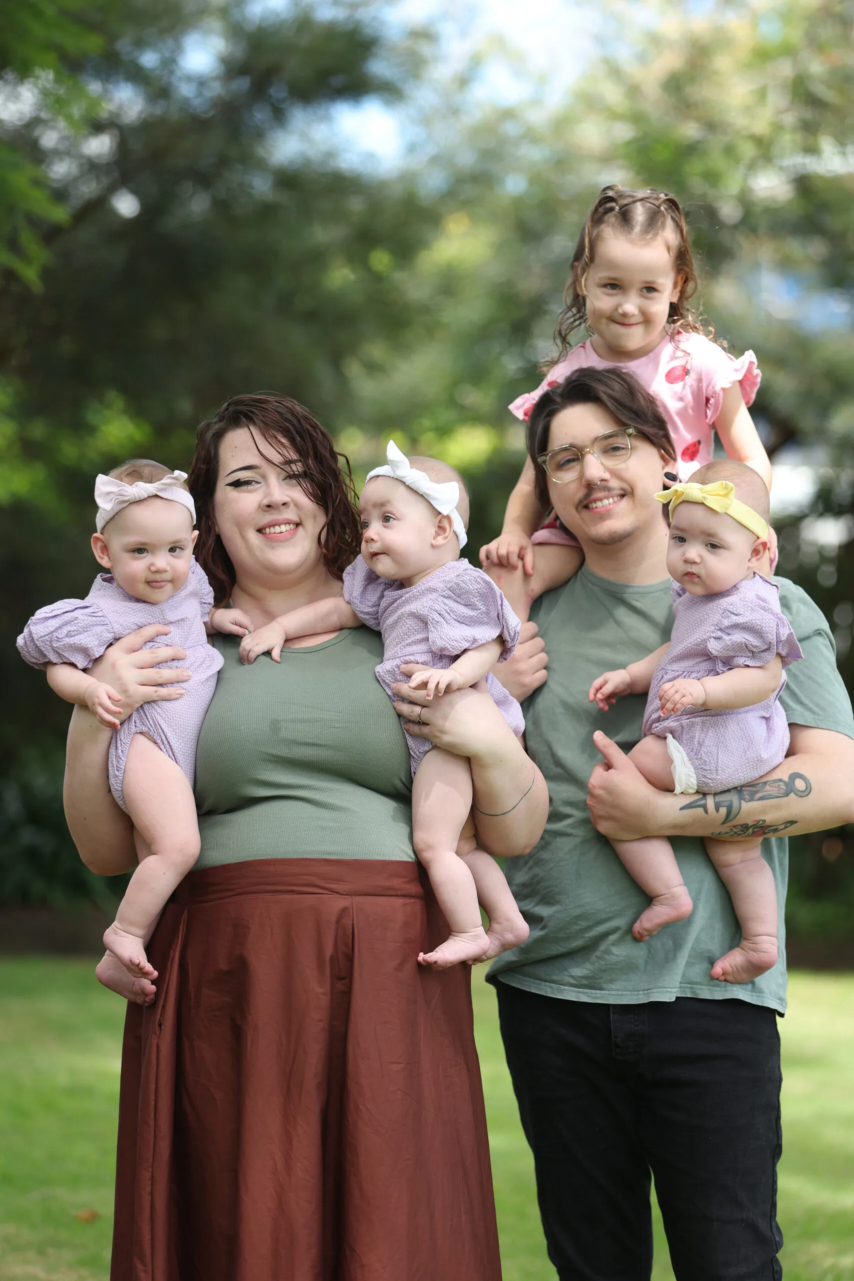 family photo outside 
