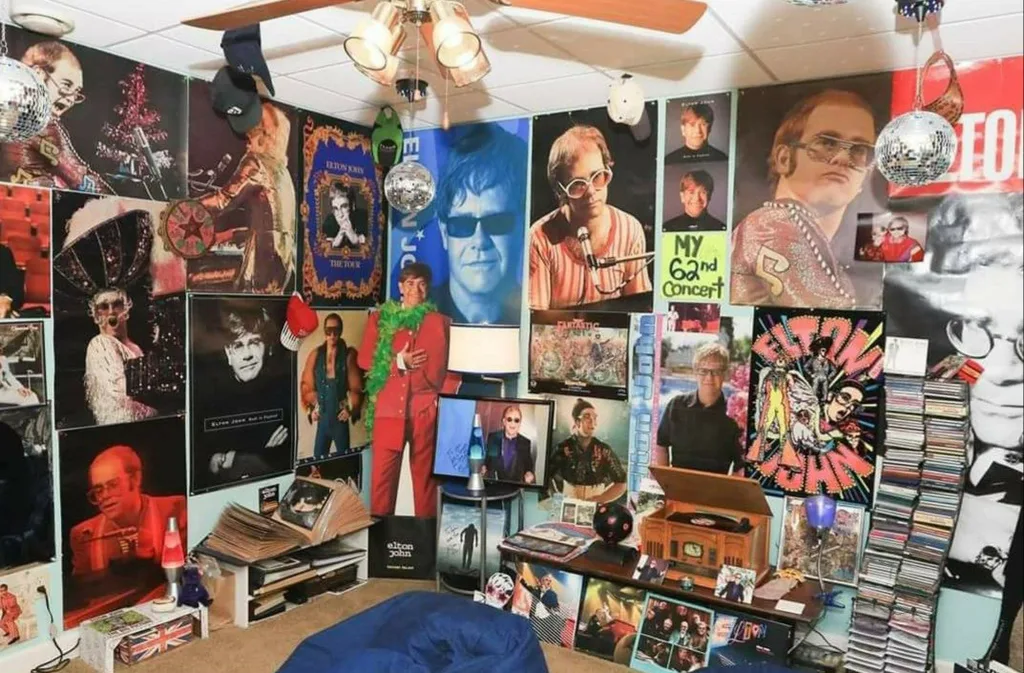 Elton John super fan room