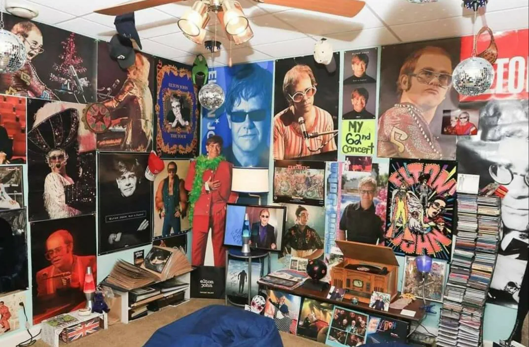 Elton John super fan room