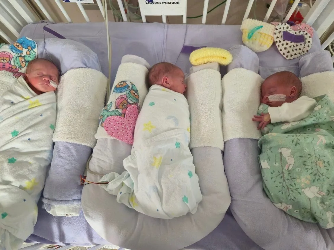 three babies in hospital 