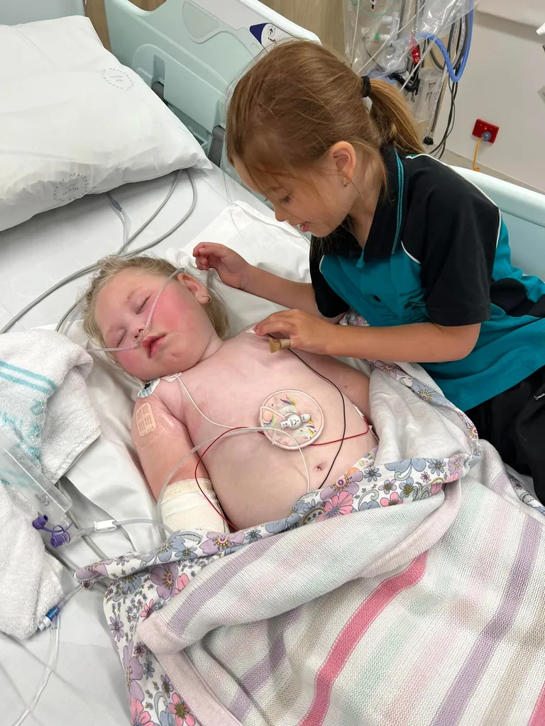 Image of toddler in hospital