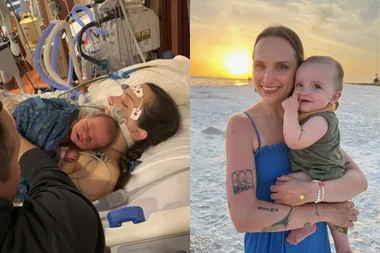 Casey Gould and her son Archer