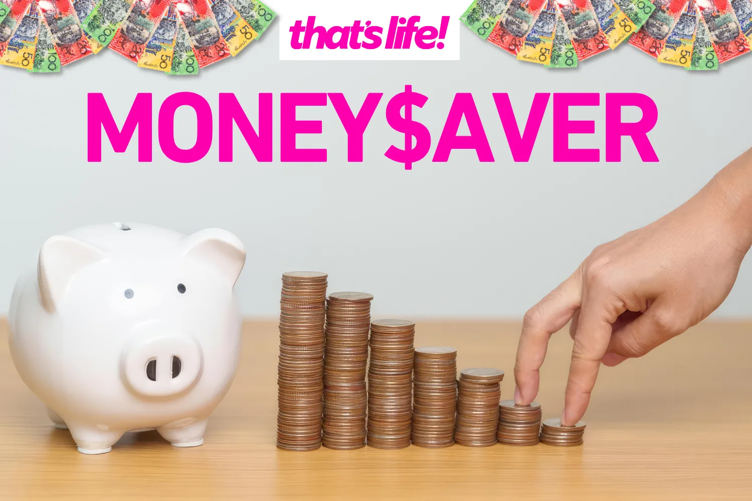 Image of piggy bank and coins