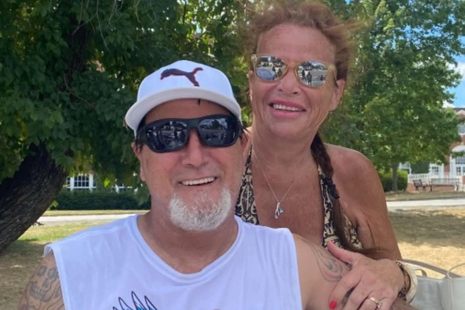 man and woman selfie 
