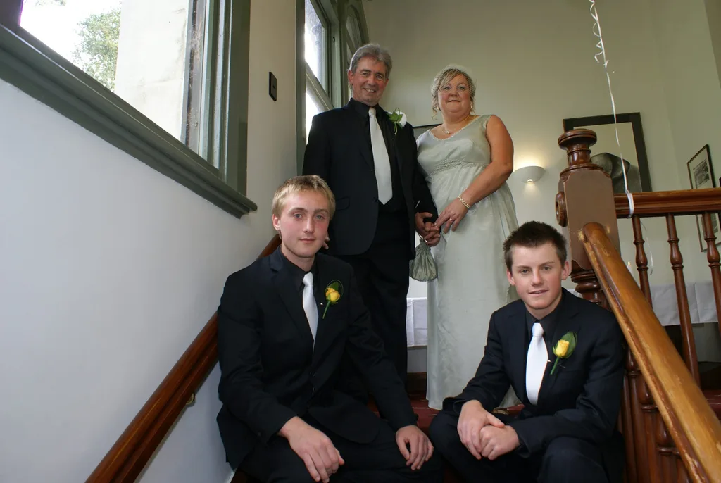 Ron and Julie's wedding. Julie's sons Zachary and Sebastian