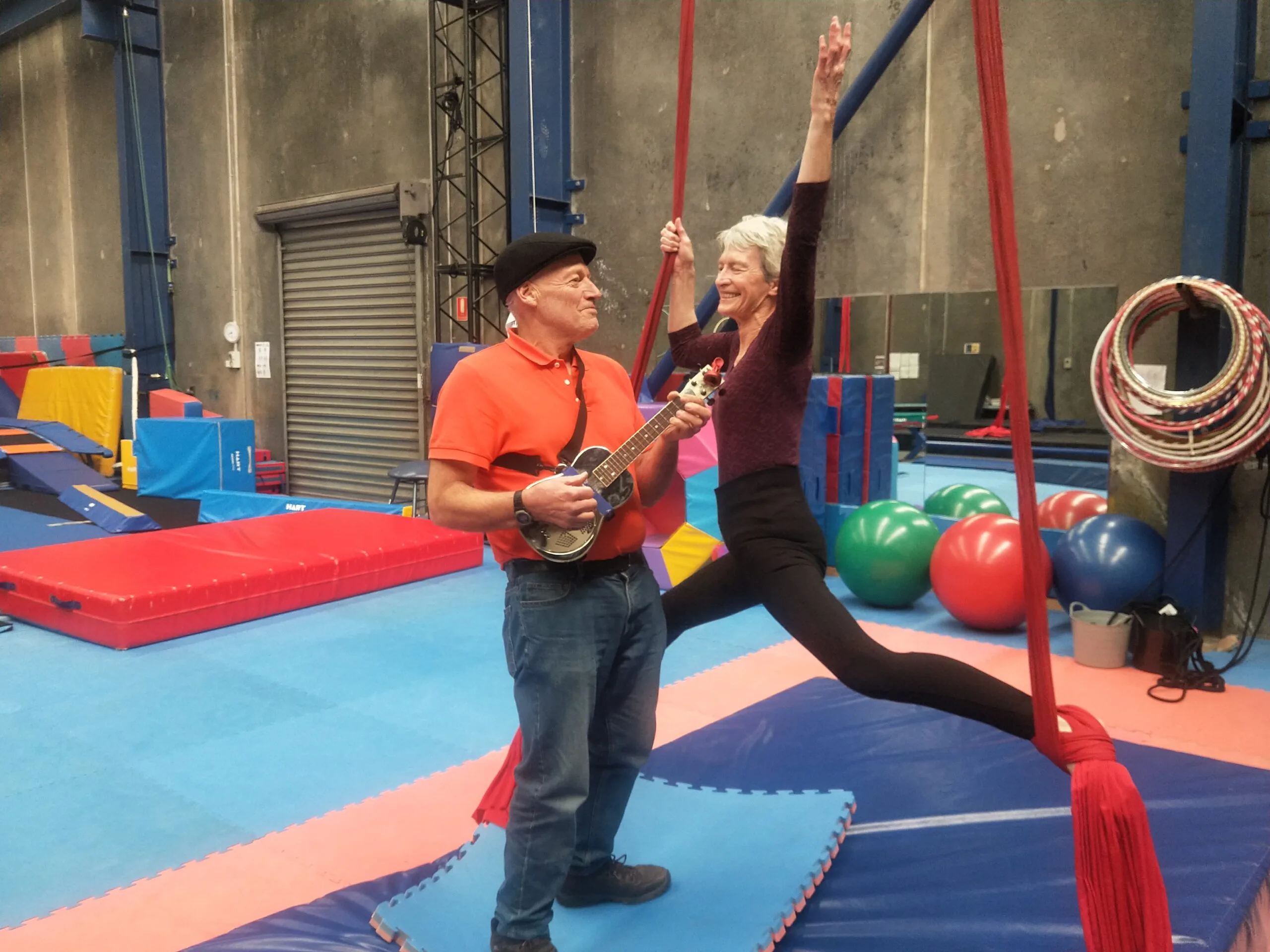 woman on circus act
