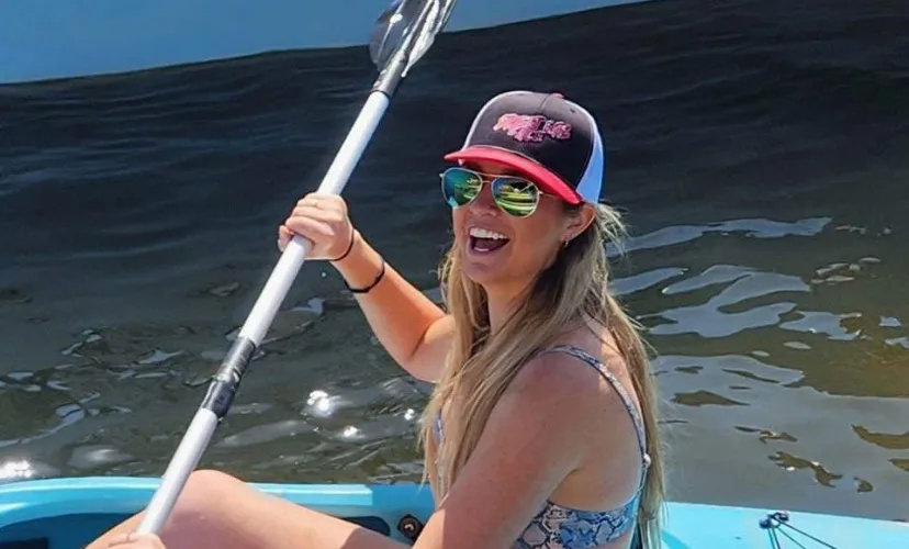 Image of woman kayaking