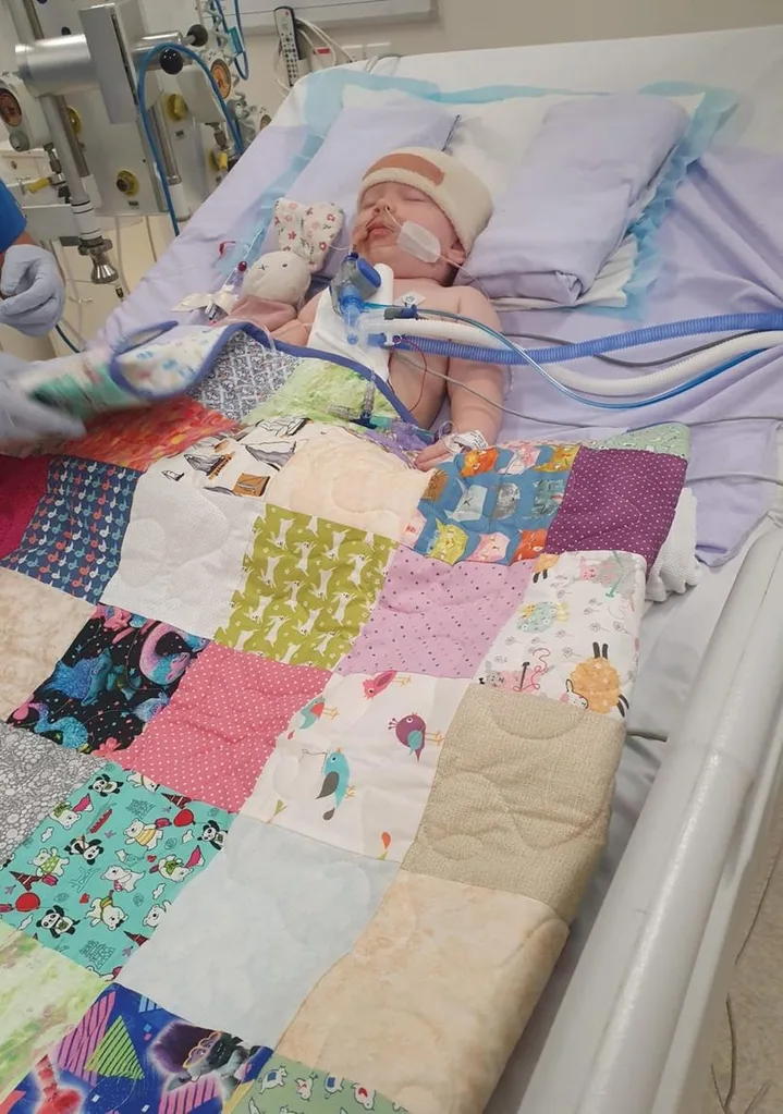 Image of little girl recovering from surgery
