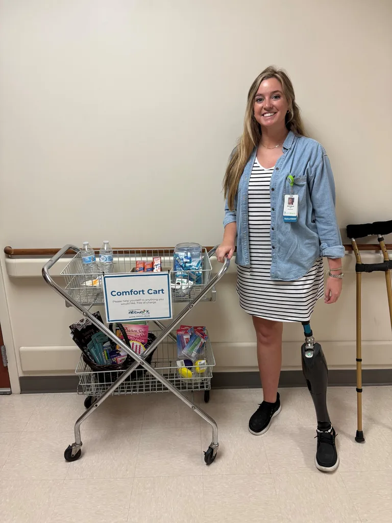 Image of woman wearing prosthetic leg
