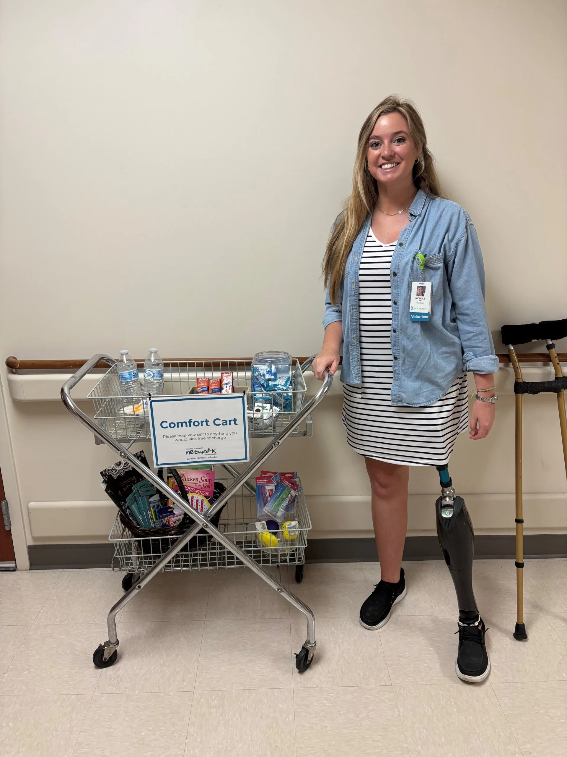 Image of woman wearing prosthetic leg