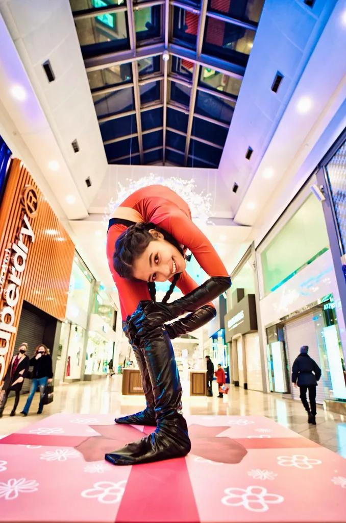 Liberty in an Elastigirl costume