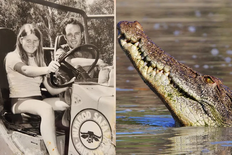 L: Peta-Lynn and Hilton R: Crocodile