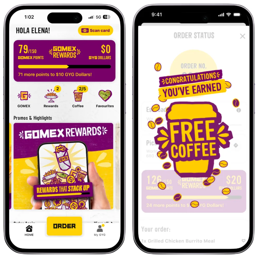 Screenshot pf GYG app
