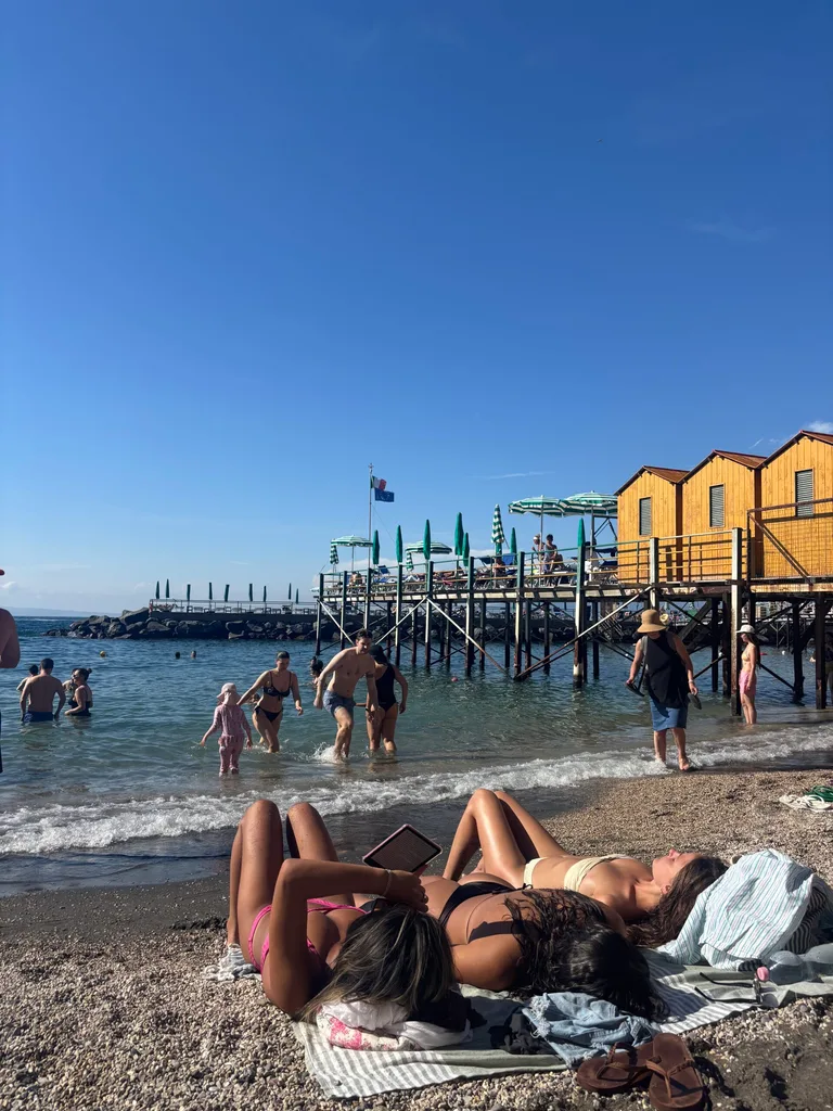 Soaking up the sun in Sorrento