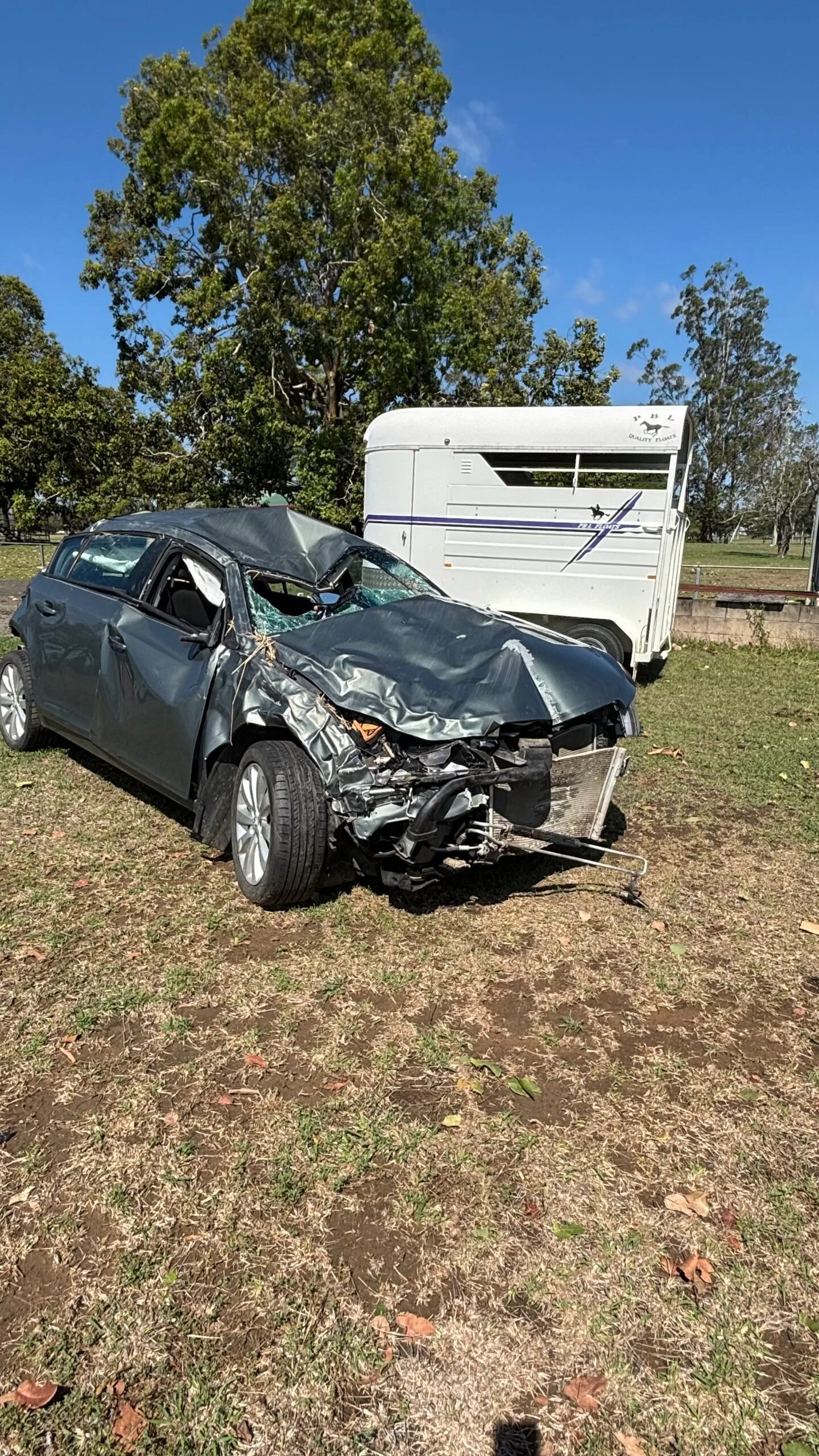 car smashed in accident 