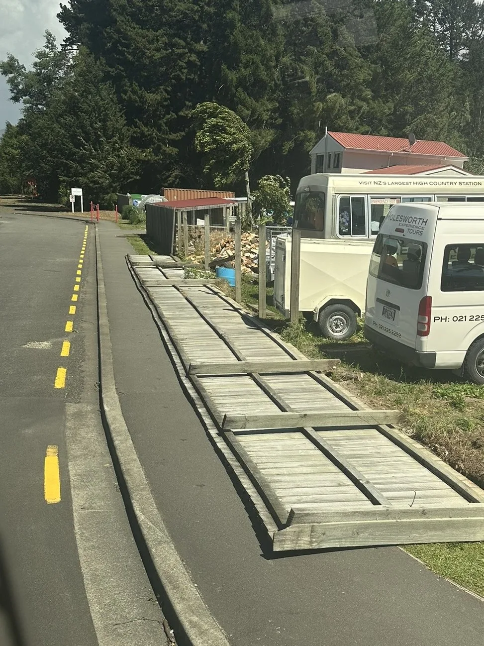 fence on foot path