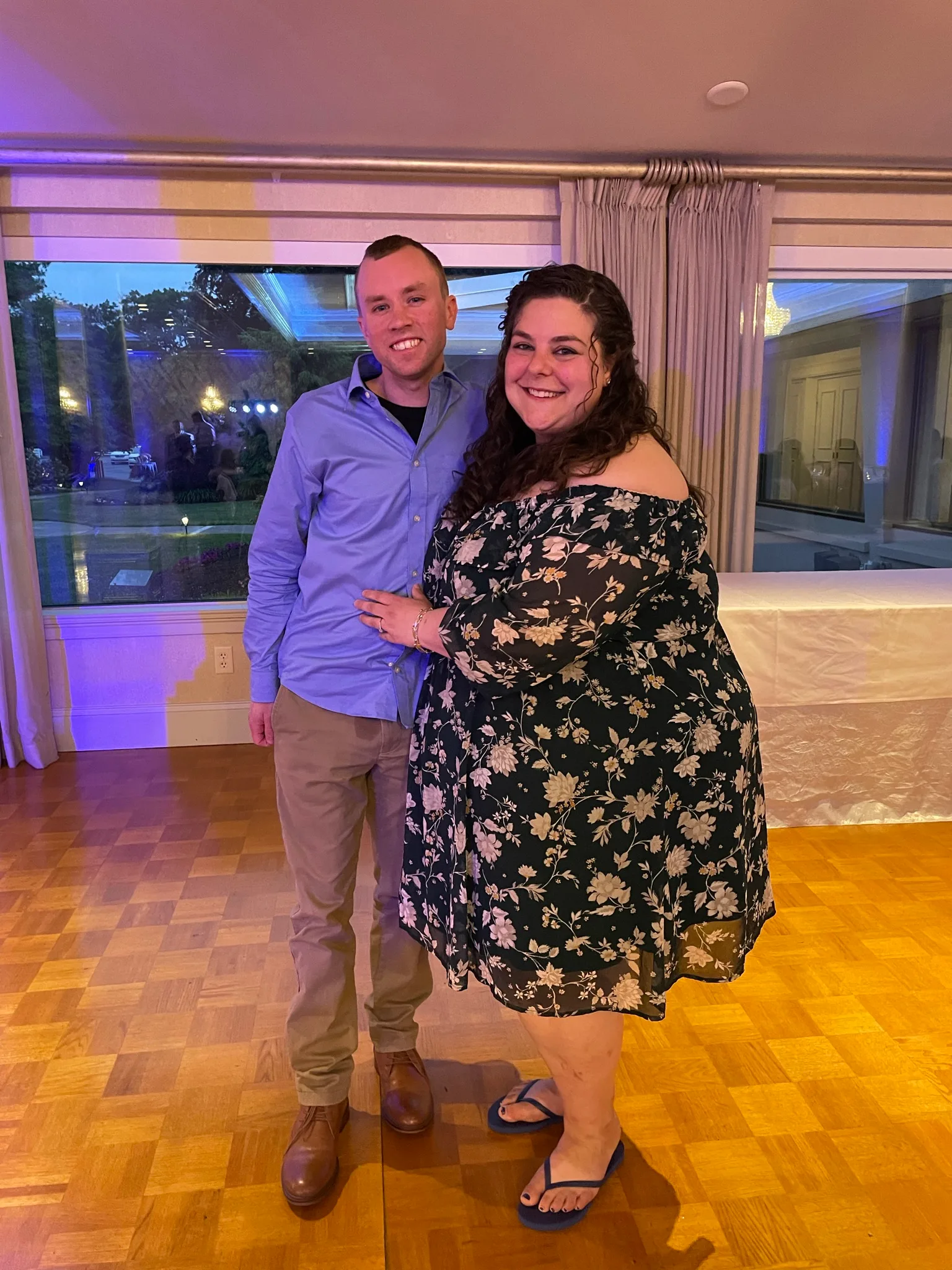 man and woman at function