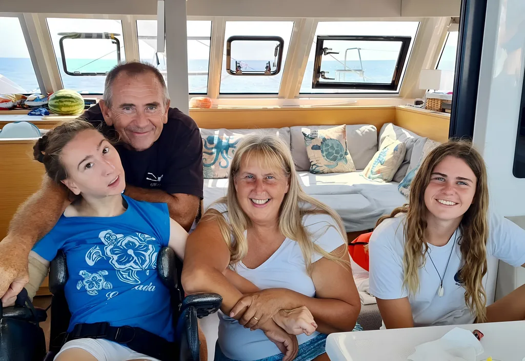 Image of family on a boat