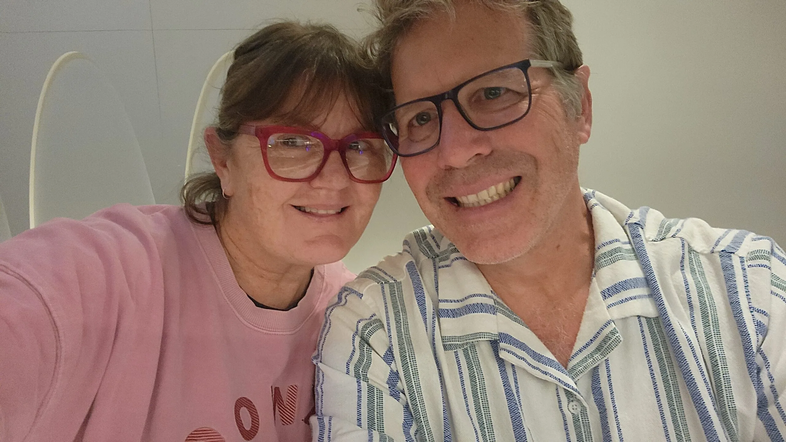 couple taking selfie 
