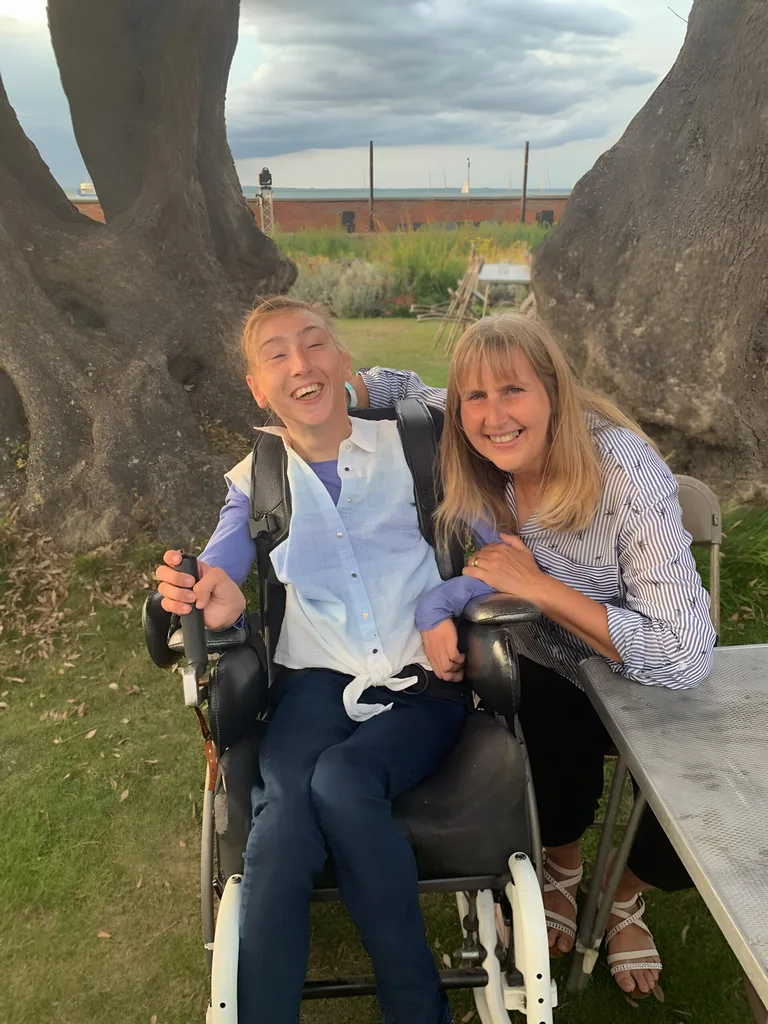 Image of mother and disabled daughter