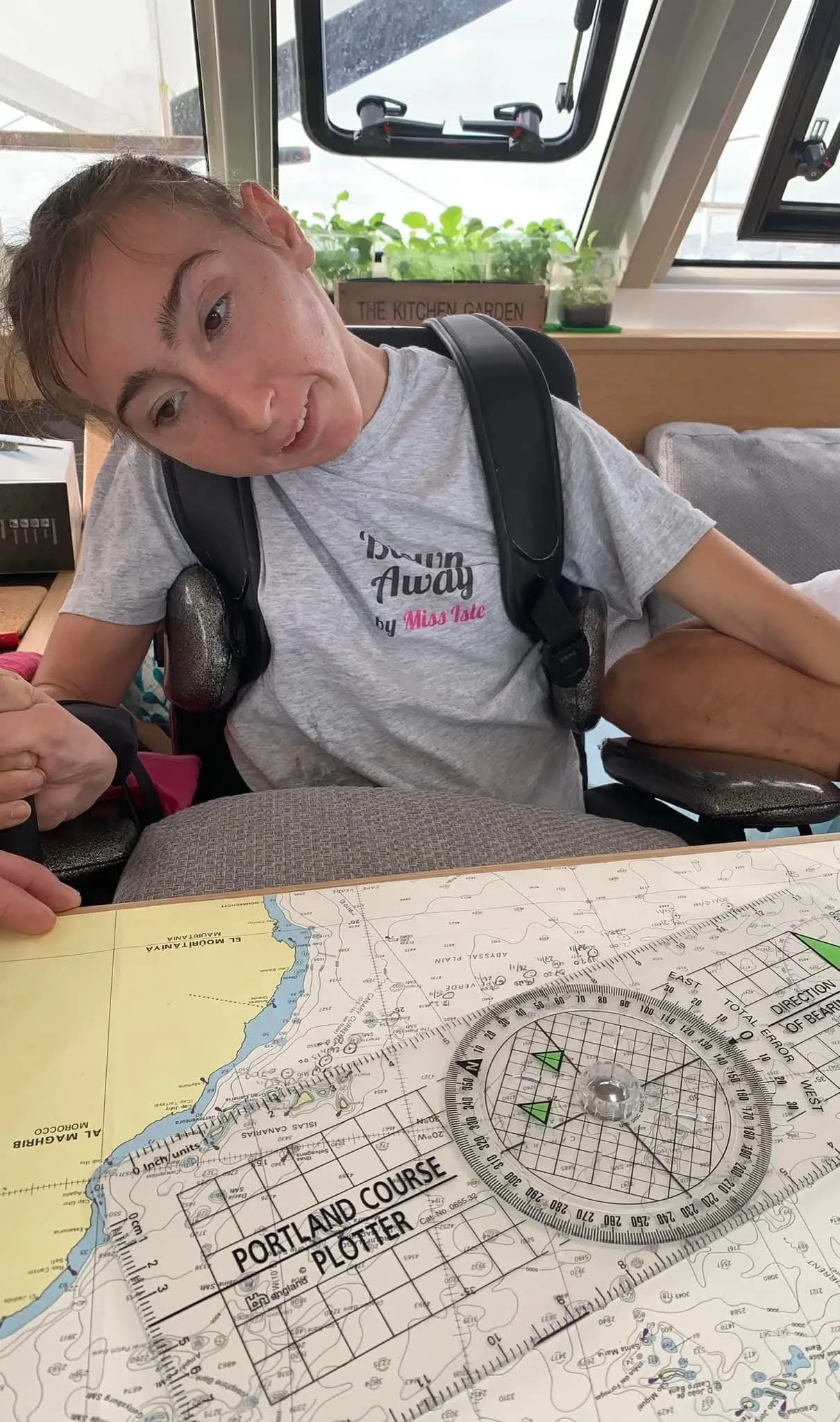 Image of disabled woman doing chart work