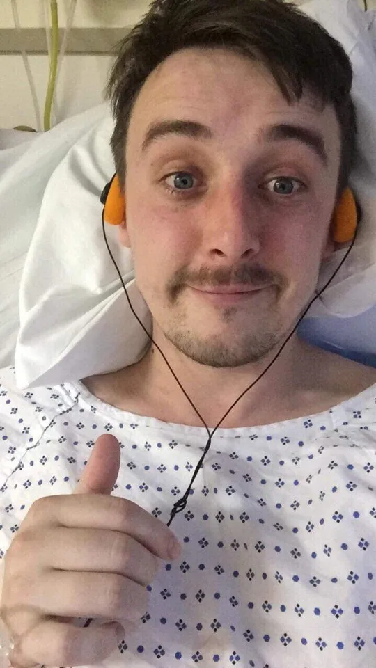 man in hospital
