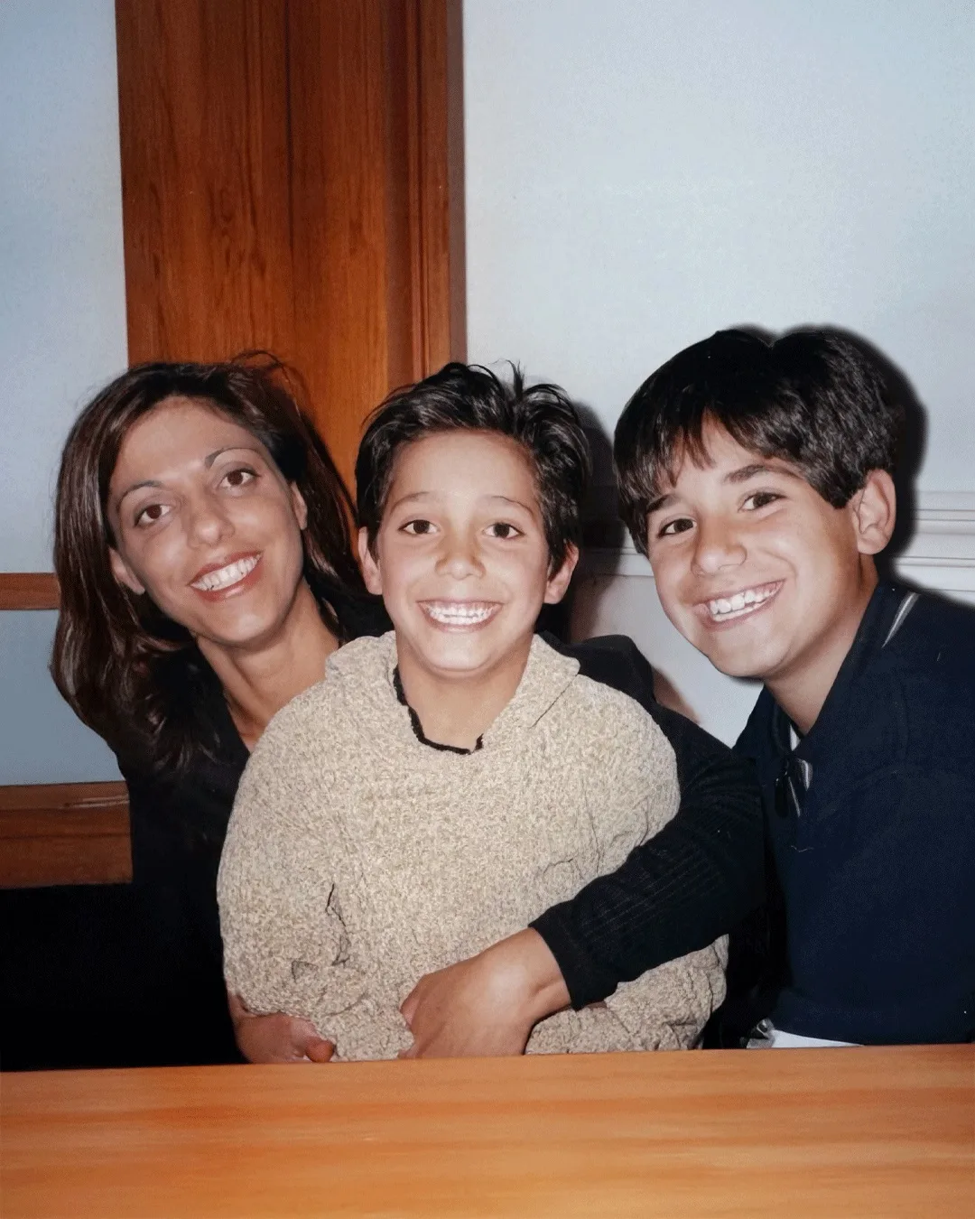 woman with young sons