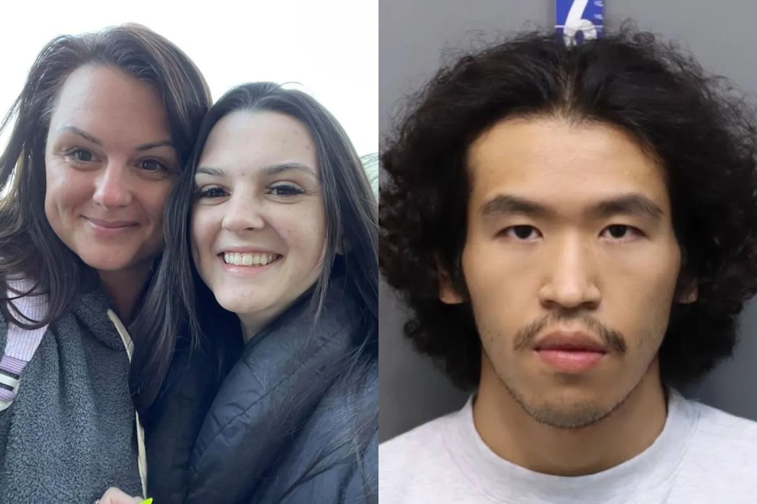 Left image - mum and daughter Right image - murderer