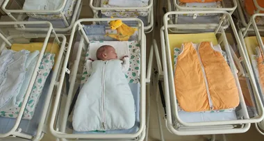 Baby crawls out of mum during caesarean