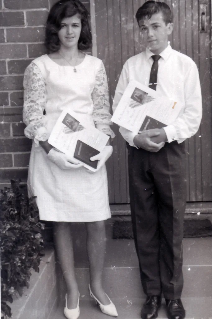 Marianne and me at church for our First Communion