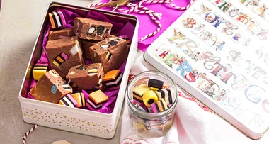 Licorice allsorts fudge