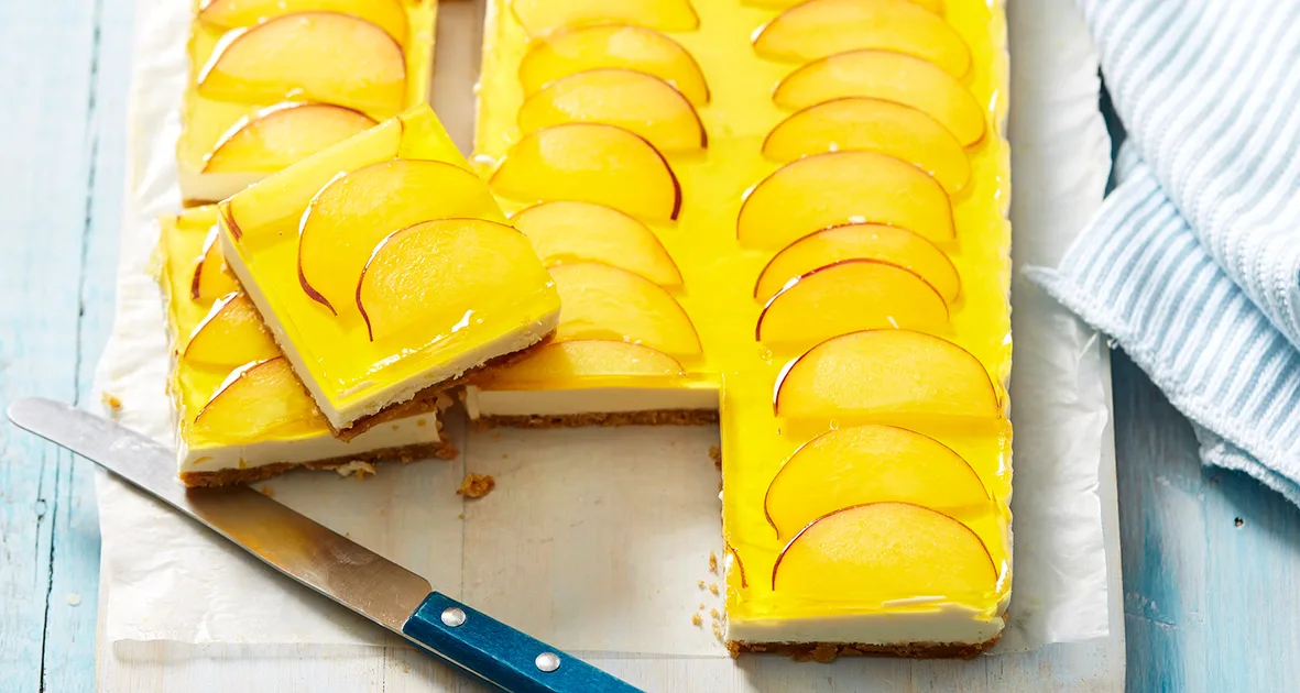 Nectarine cheesecake slice Recipe | that's life!