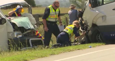 Toddler dies after horror crash with bus in Sydney
