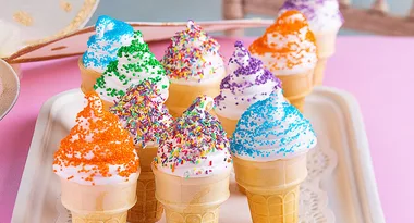 Vanilla marshmallow cones