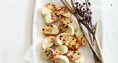 Cranberry & pistachio biscotti