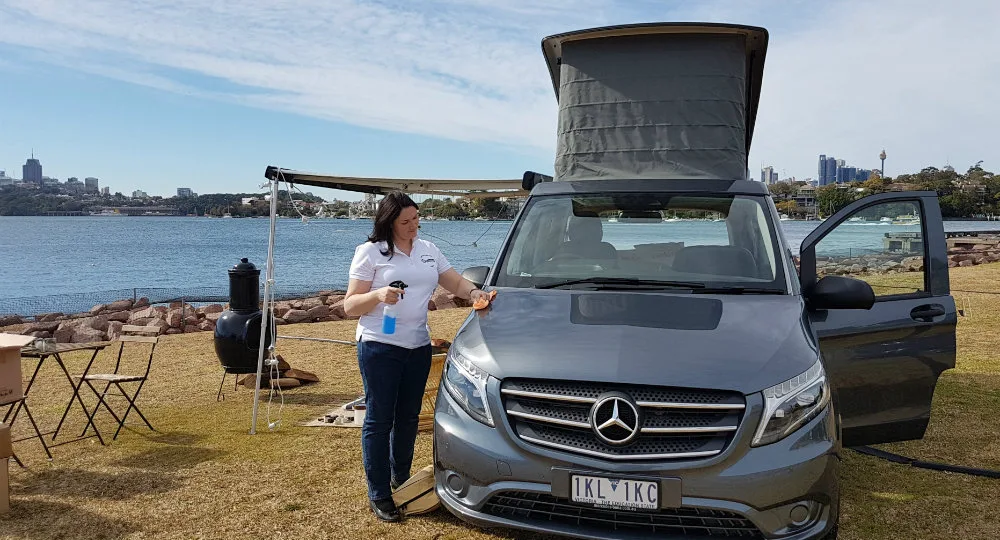 Layla set up a campervan for her clients