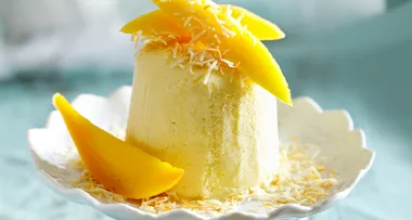 Mango coconut ice cream bombs