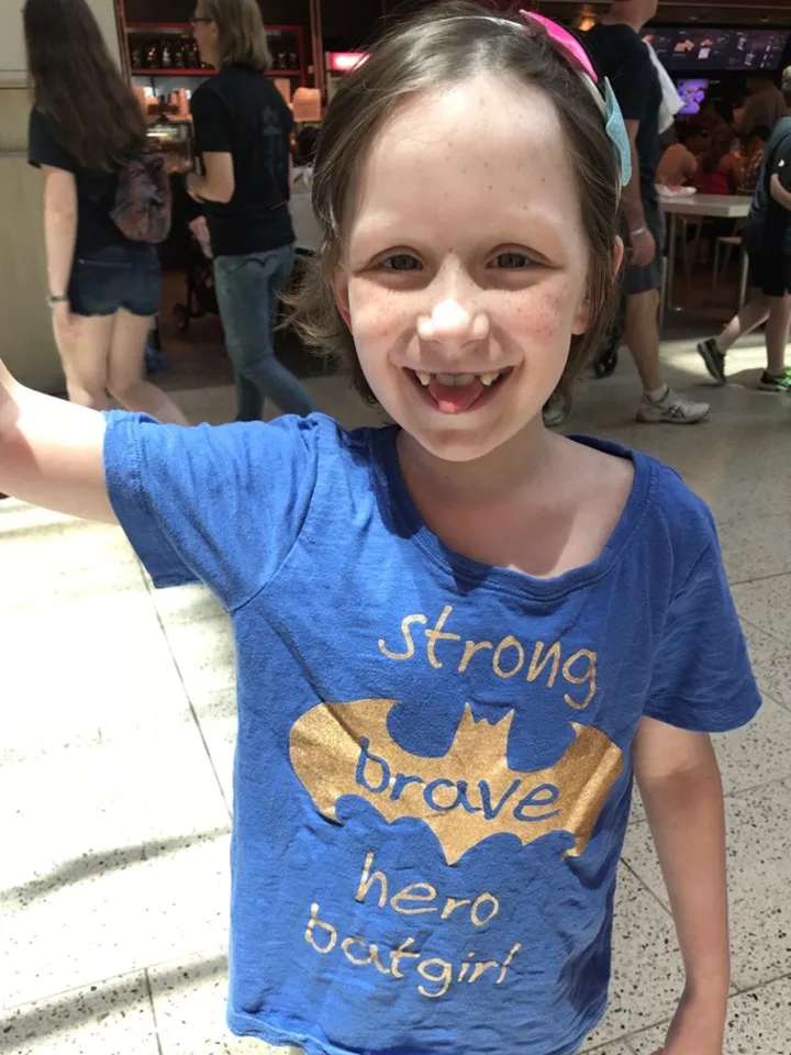The brave eight-year-old has celebrated after being told she is in complete remission from cancer