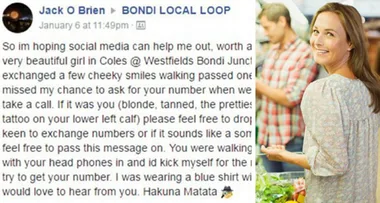 Man launches online search for stranger who caught his eye in COLES