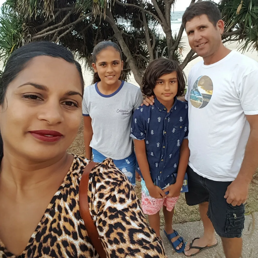 Jason with his family before the accident