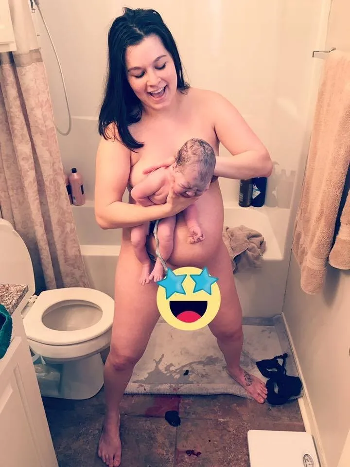 Marissa Heckel chose a home birth (pictured) after a ‘horrible experience’ in hospital